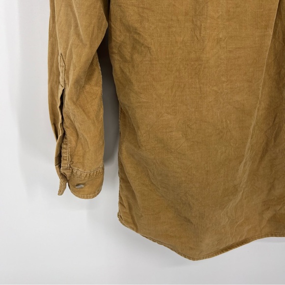 Pacific trail outdoor wear men medium corduroy mustard yellow button down shirt - Picture 3 of 8